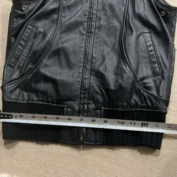 MM Couture hooded genuine leather vest - Picture 7 of 9